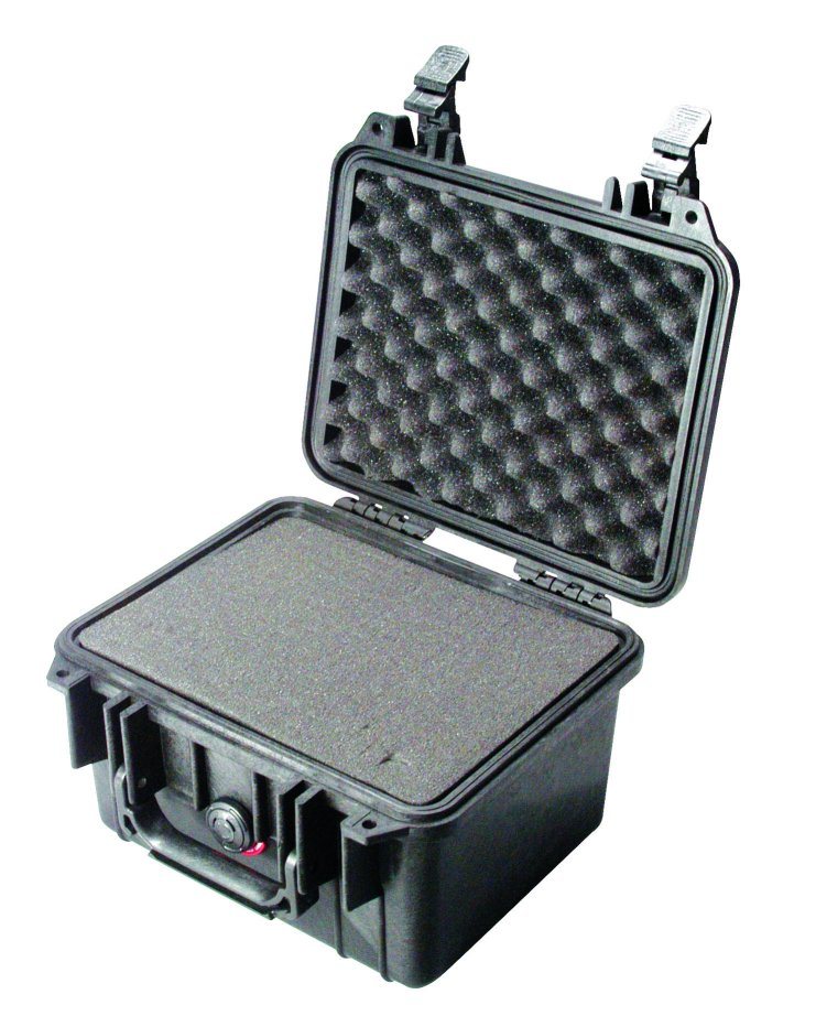 PELI- case Typ 1300 schwarz, Schaum