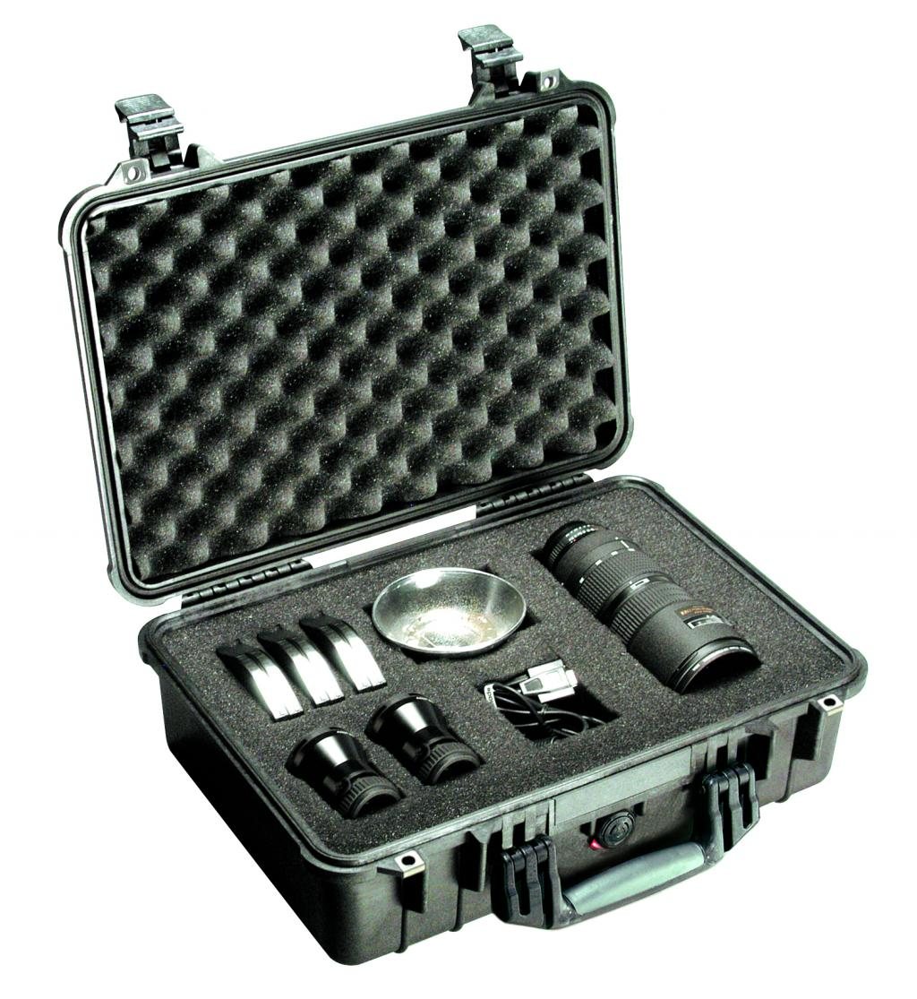 PELI- case Typ 1500 schwarz, Schaum